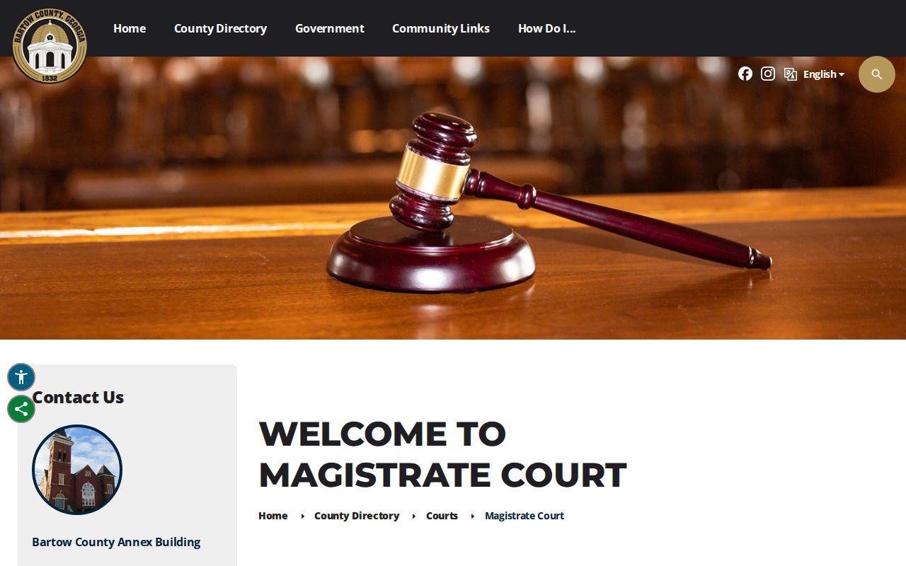 Bartow County Magistrate Court warrant and bond information