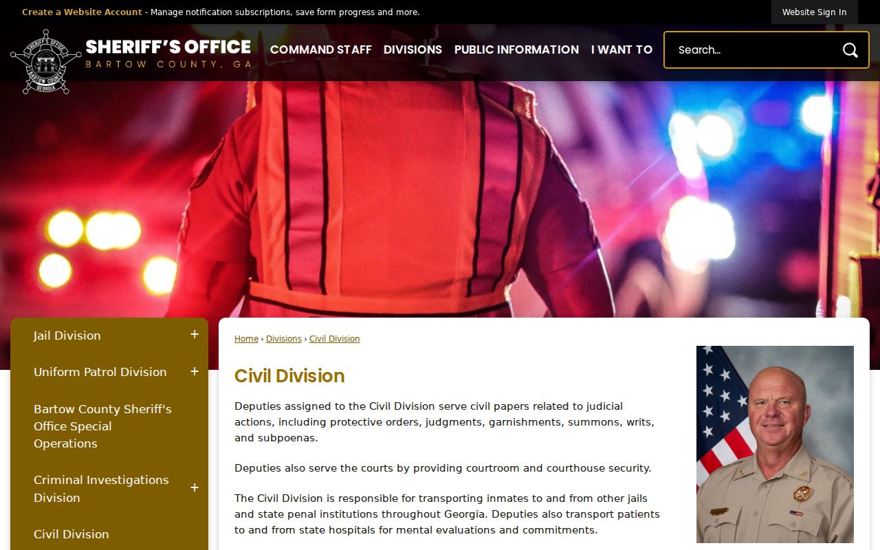 Bartow Sheriff warrant service and apprehension duties