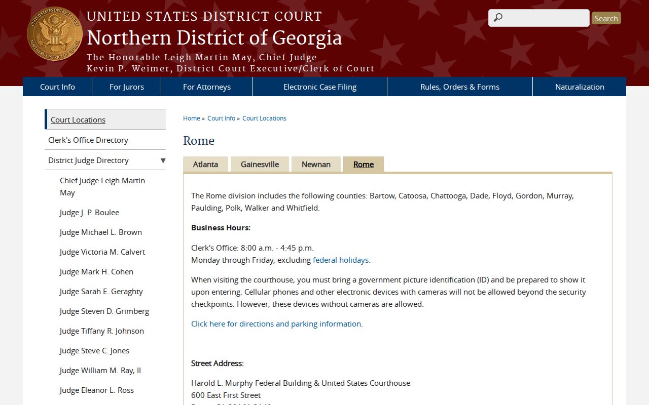 Bartow County municipal court warrant and separate federal division